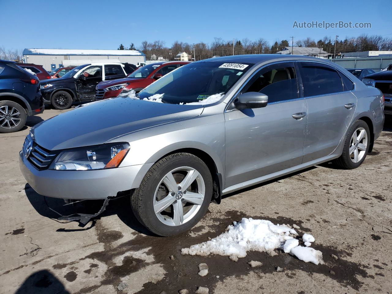 2012 Volkswagen Passat Se Silver vin: 1VWBP7A34CC108370