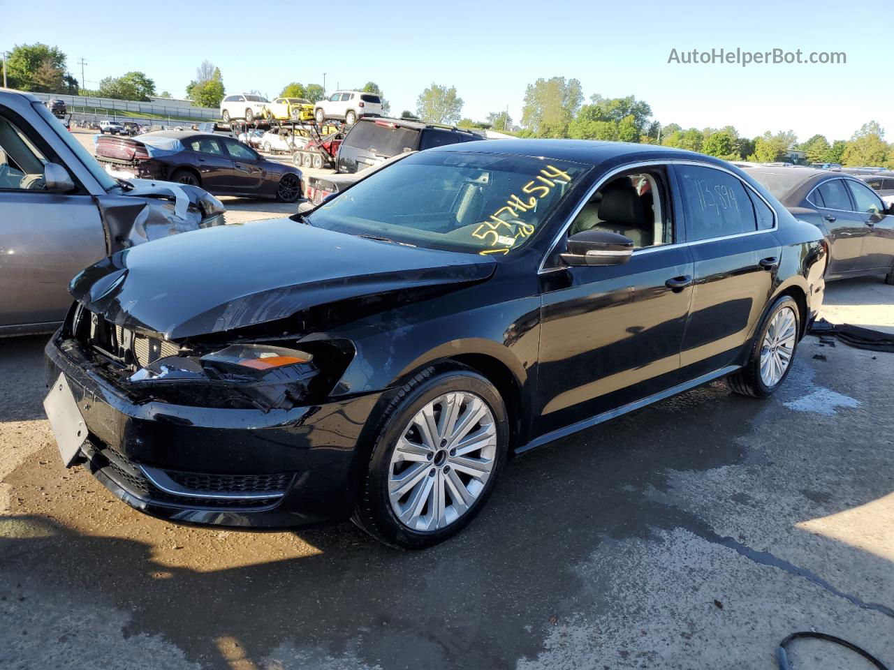 2013 Volkswagen Passat Se Black vin: 1VWBP7A34DC019822