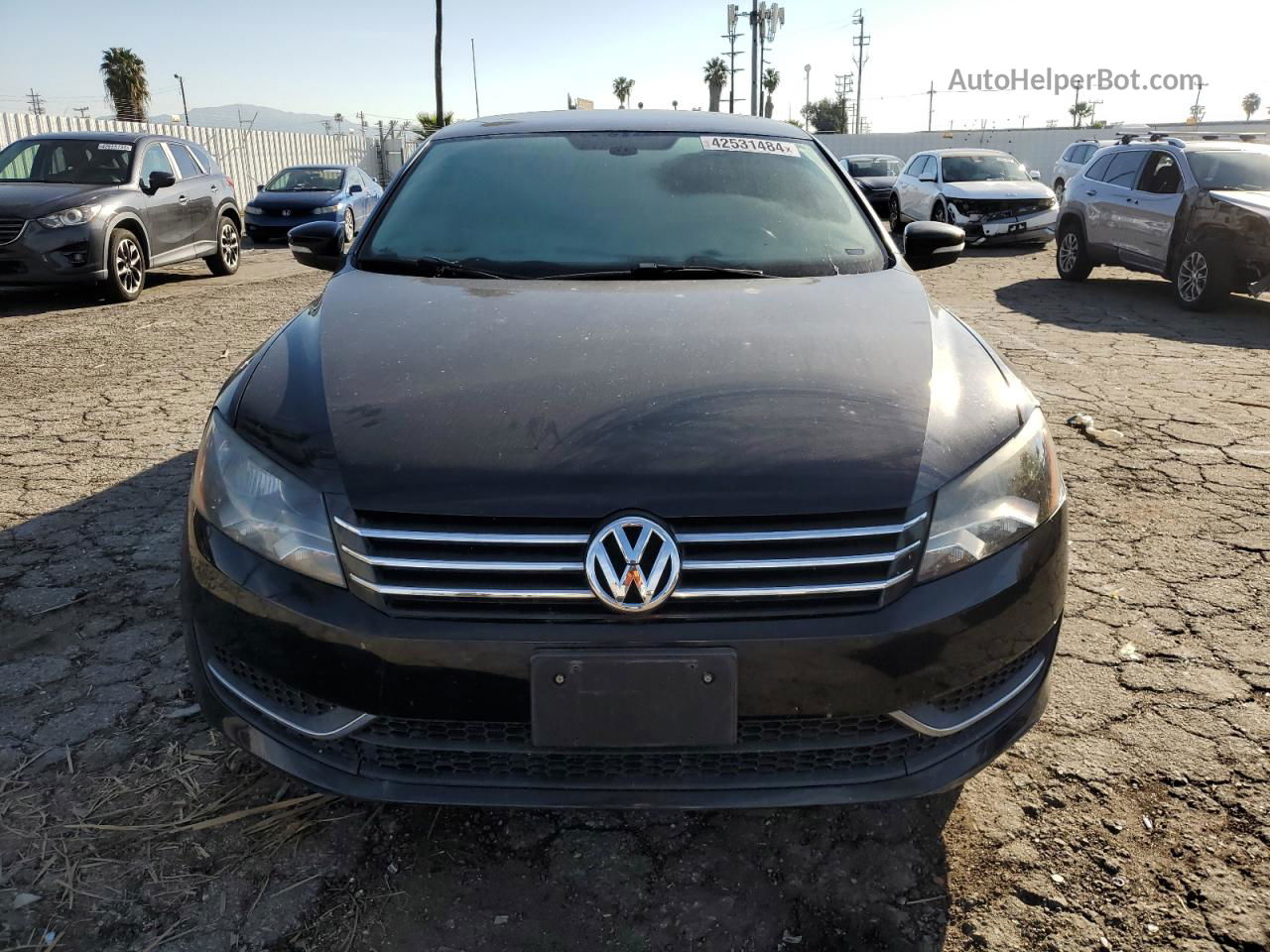 2013 Volkswagen Passat Se Black vin: 1VWBP7A34DC064176