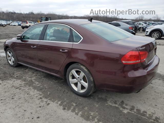 2013 Volkswagen Passat Se Бордовый vin: 1VWBP7A34DC126207