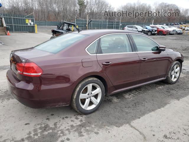 2013 Volkswagen Passat Se Бордовый vin: 1VWBP7A34DC126207