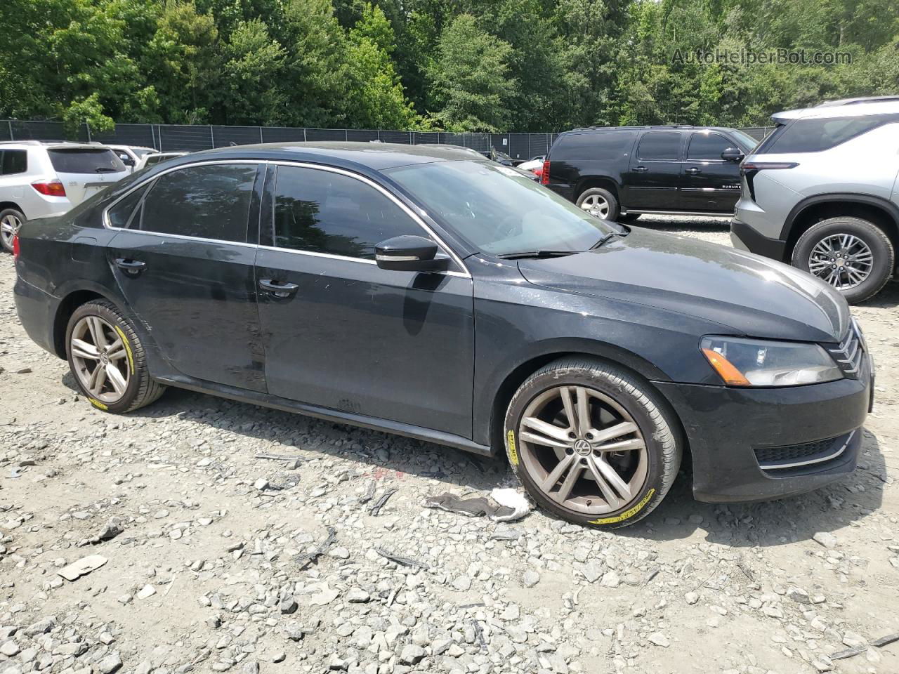 2014 Volkswagen Passat Se Черный vin: 1VWBP7A34EC001578