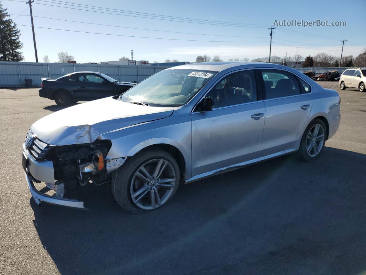 2014 Volkswagen Passat Se Silver vin: 1VWBP7A34EC015609