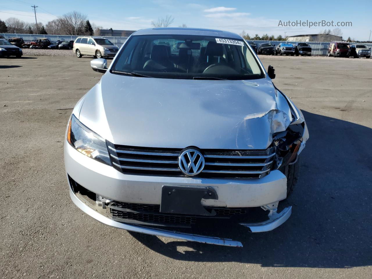 2014 Volkswagen Passat Se Silver vin: 1VWBP7A34EC015609