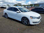 2012 Volkswagen Passat Se White vin: 1VWBP7A35CC052696