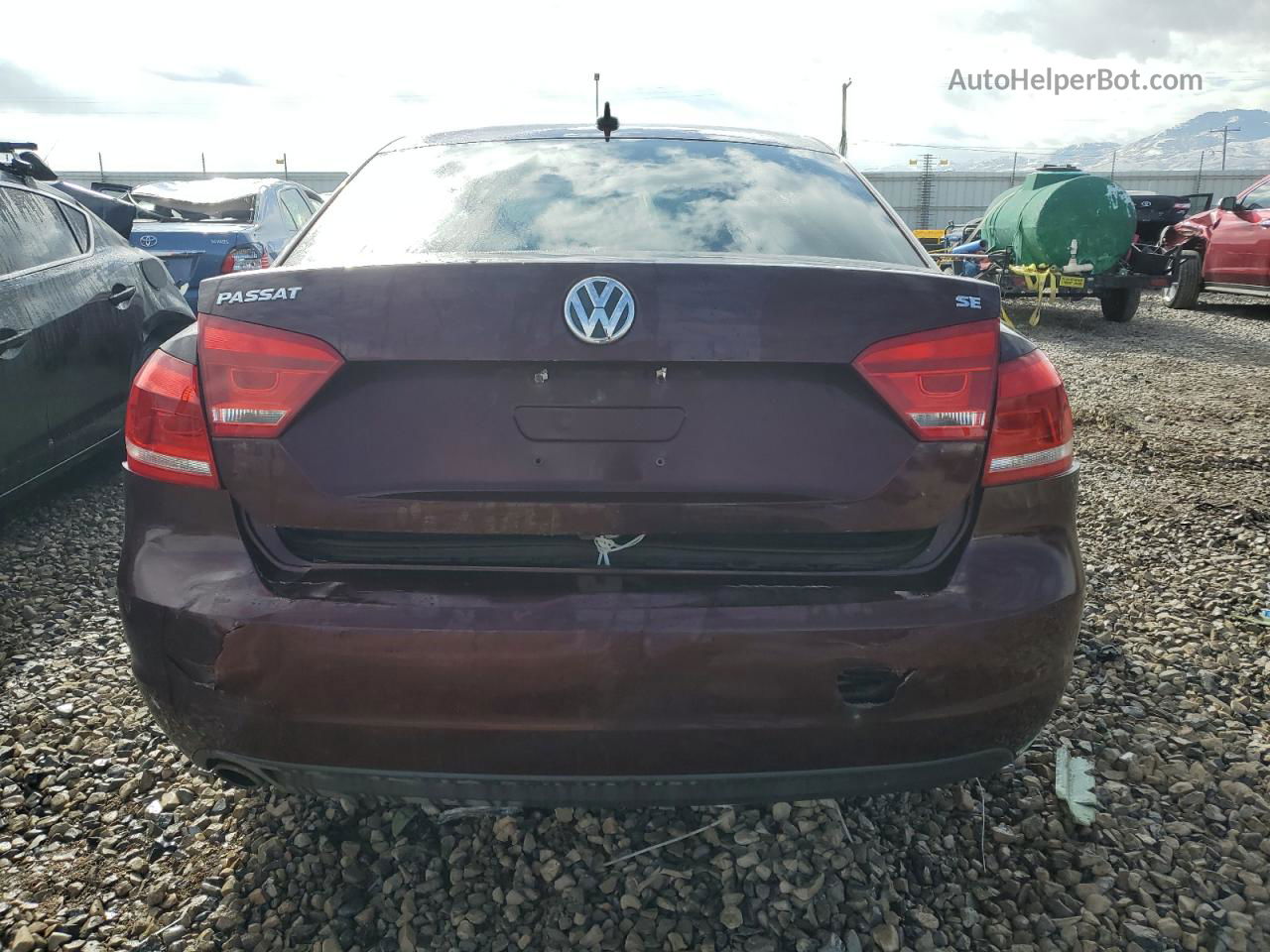 2012 Volkswagen Passat Se Бордовый vin: 1VWBP7A35CC091546