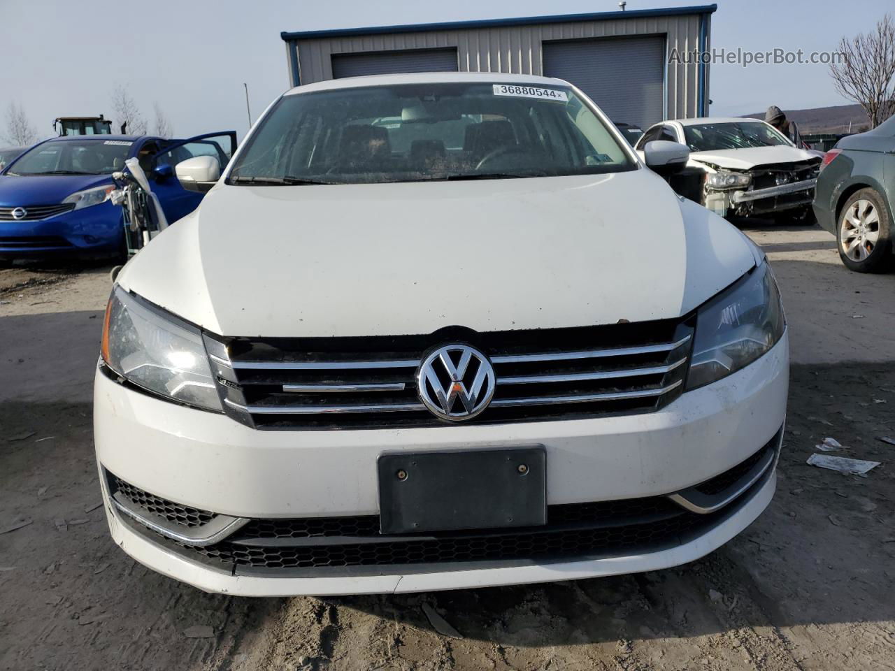 2013 Volkswagen Passat Se White vin: 1VWBP7A35DC026147