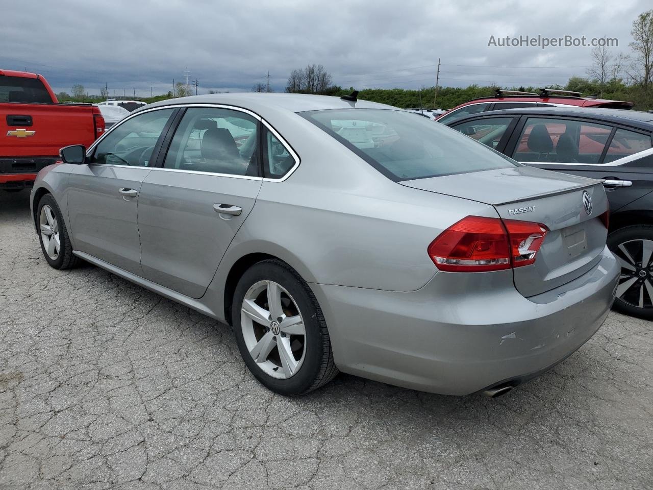 2013 Volkswagen Passat Se Silver vin: 1VWBP7A35DC044292