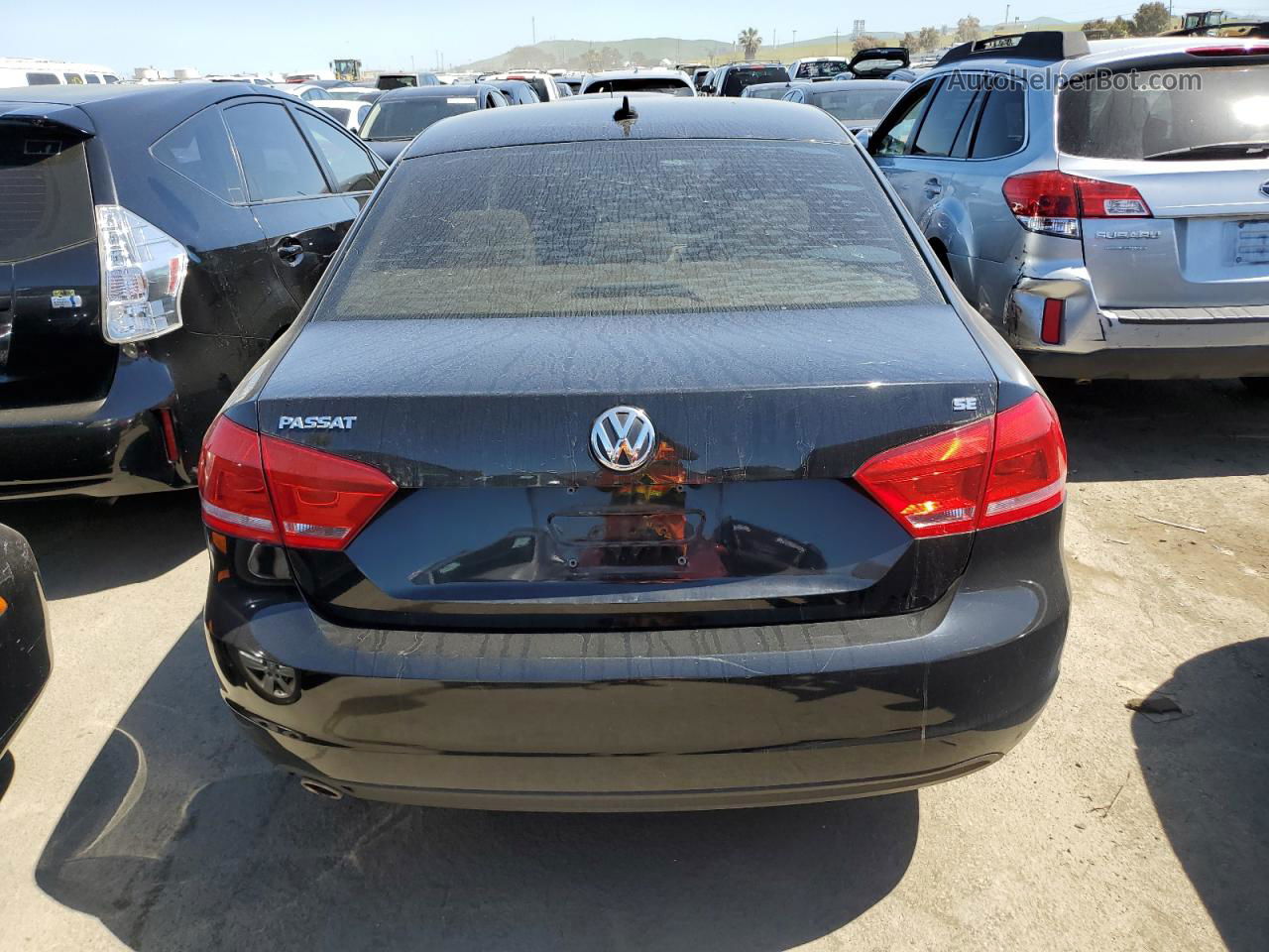 2013 Volkswagen Passat Se Черный vin: 1VWBP7A35DC075834