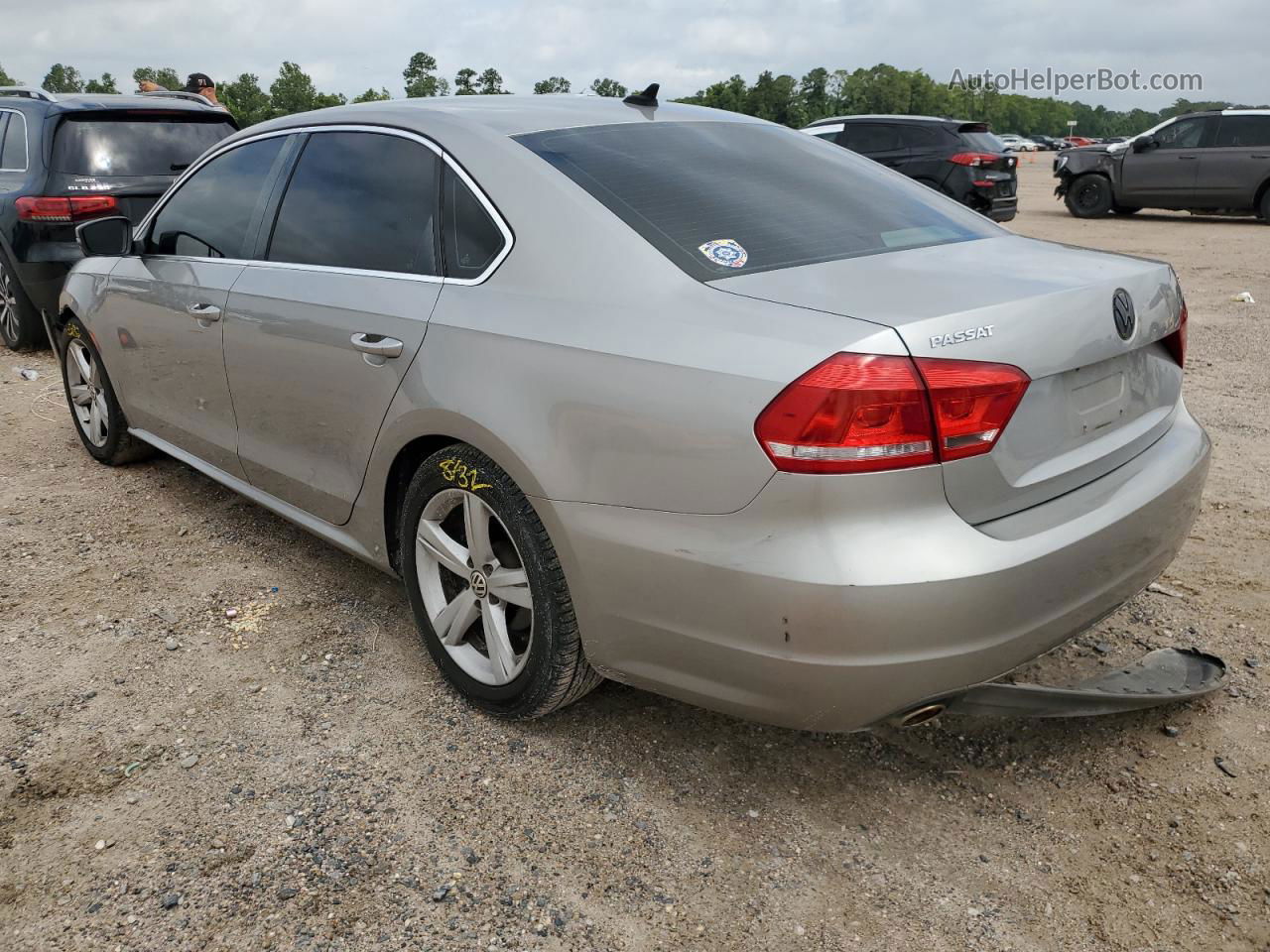 2013 Volkswagen Passat Se Silver vin: 1VWBP7A35DC105950