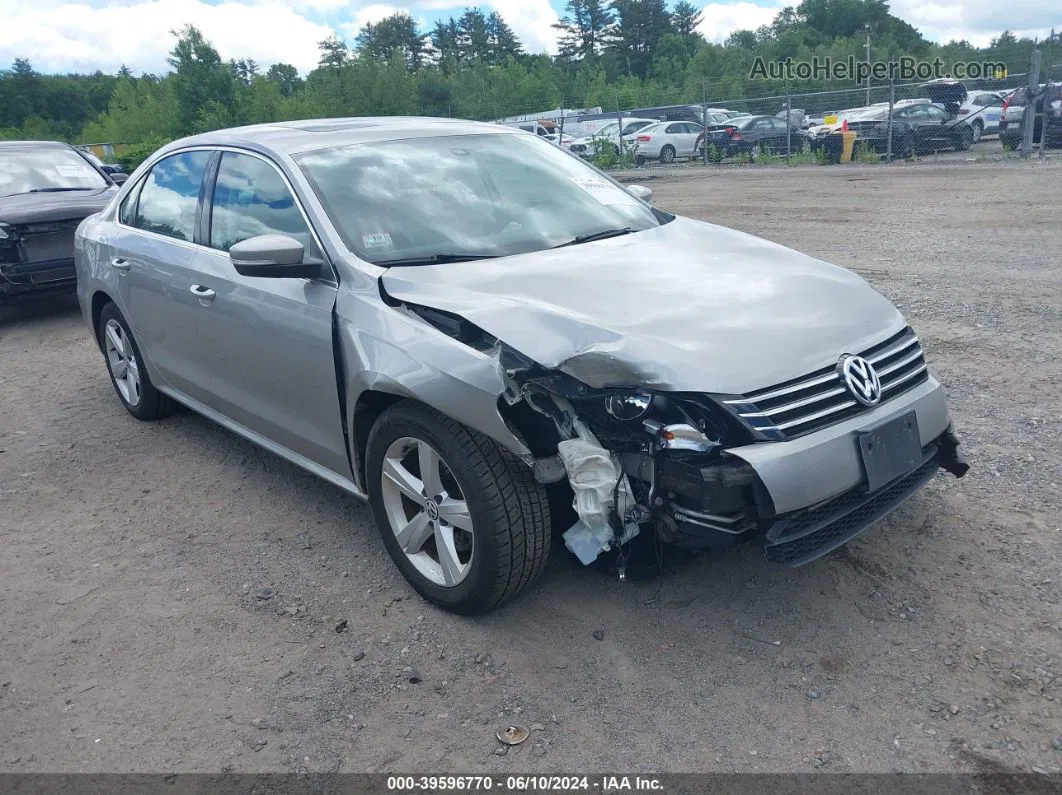 2013 Volkswagen Passat 2.5l Se Silver vin: 1VWBP7A35DC124563