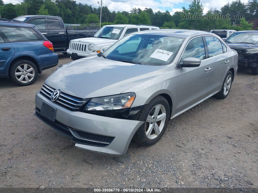 2013 Volkswagen Passat 2.5l Se Silver vin: 1VWBP7A35DC124563