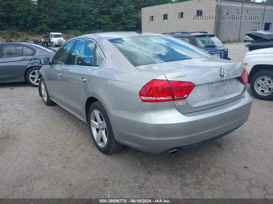 2013 Volkswagen Passat 2.5l Se Silver vin: 1VWBP7A35DC124563