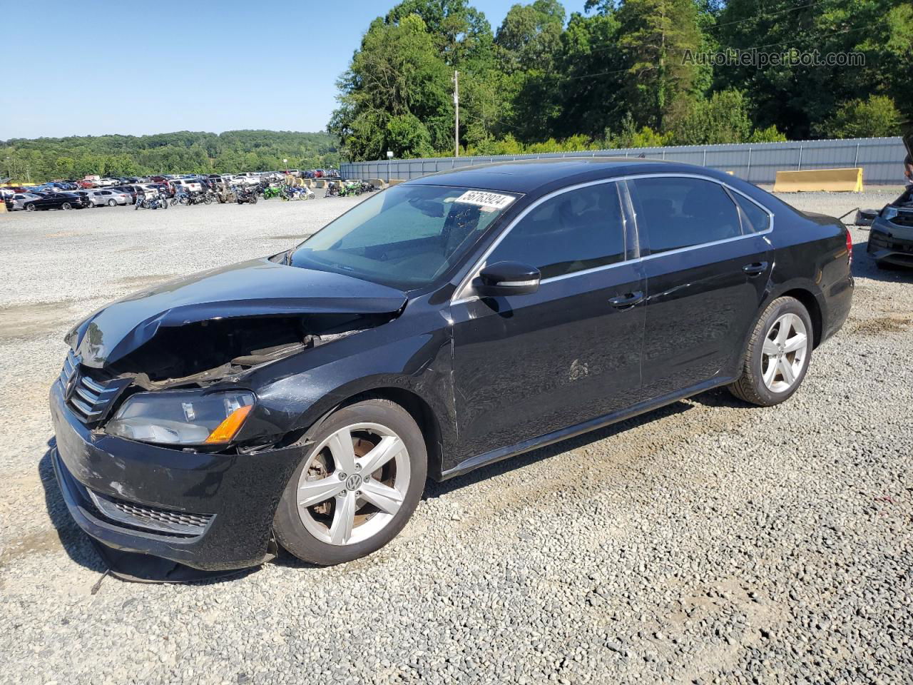 2013 Volkswagen Passat Se Black vin: 1VWBP7A35DC151620