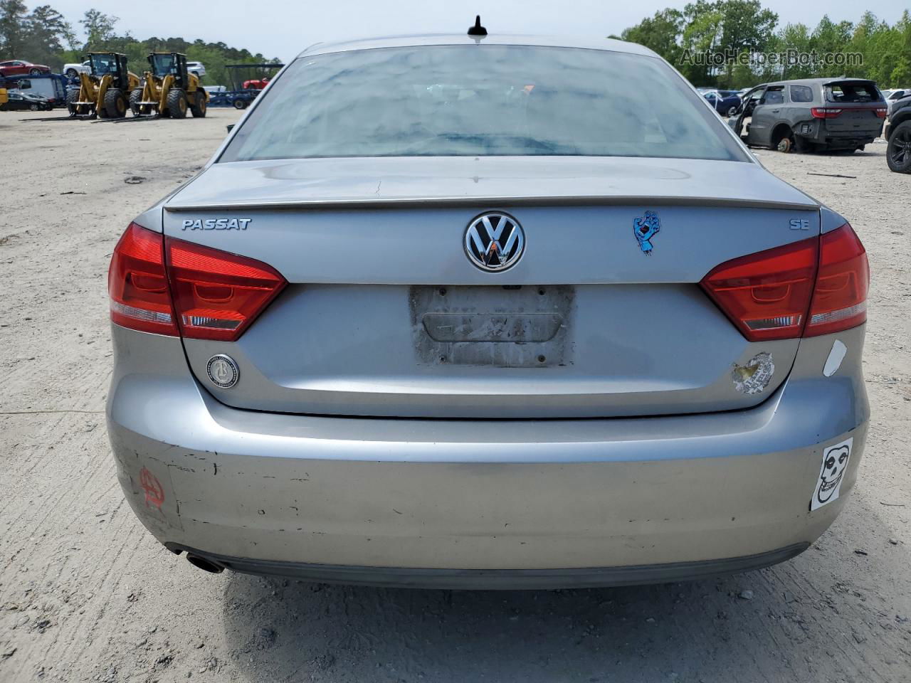 2014 Volkswagen Passat Se Silver vin: 1VWBP7A35EC013092