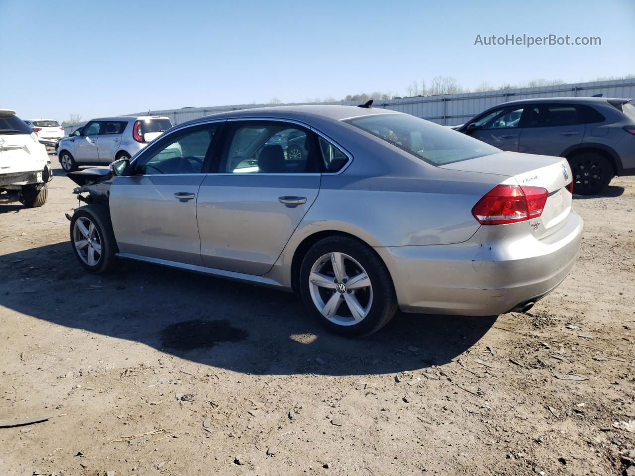 2014 Volkswagen Passat Se Silver vin: 1VWBP7A35EC017899