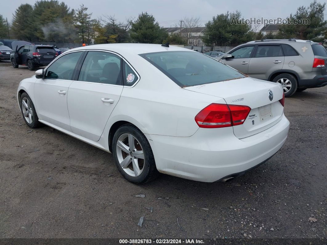 2012 Volkswagen Passat 2.5l Se White vin: 1VWBP7A36CC032439