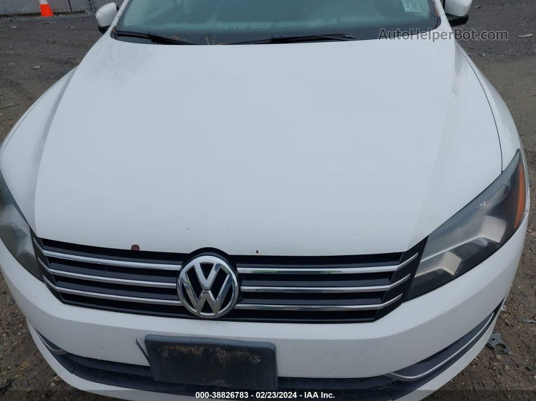 2012 Volkswagen Passat 2.5l Se White vin: 1VWBP7A36CC032439