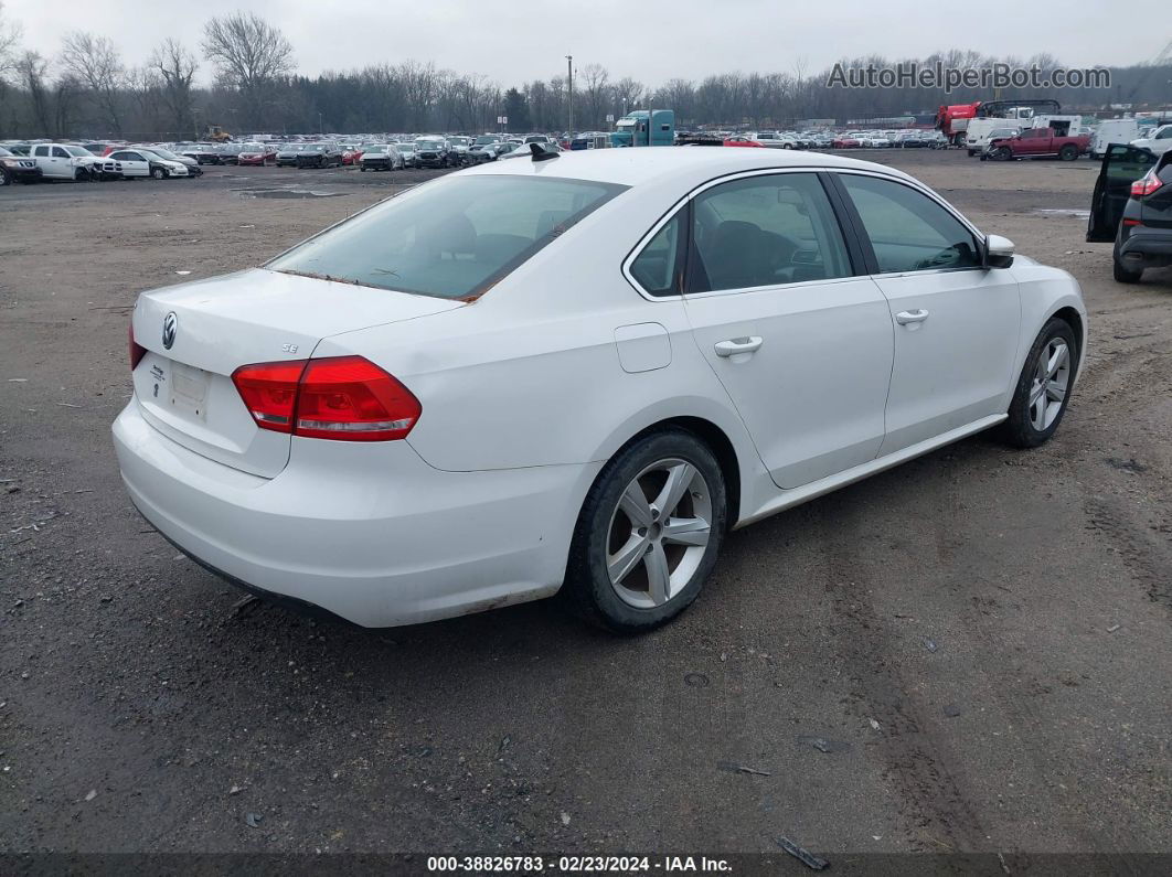 2012 Volkswagen Passat 2.5l Se White vin: 1VWBP7A36CC032439