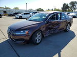 2012 Volkswagen Passat Se Burgundy vin: 1VWBP7A36CC057714