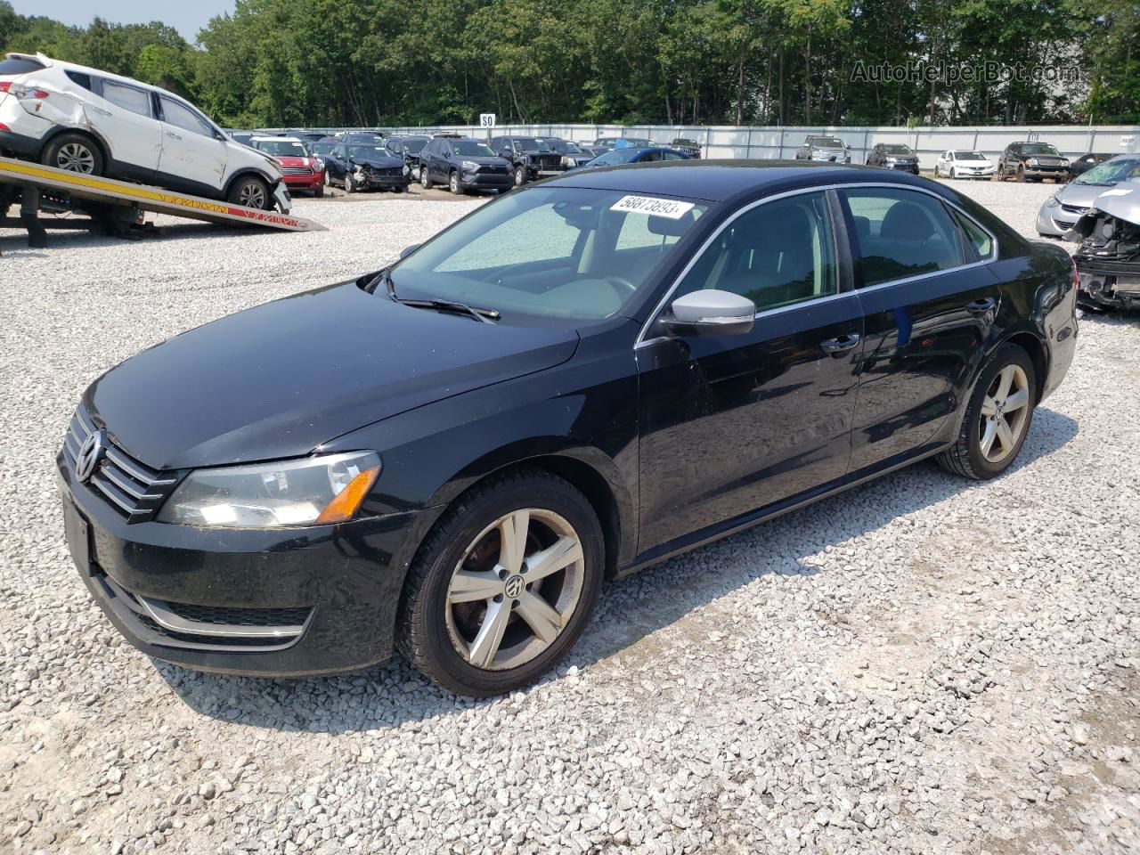 2012 Volkswagen Passat Se Black vin: 1VWBP7A36CC074190