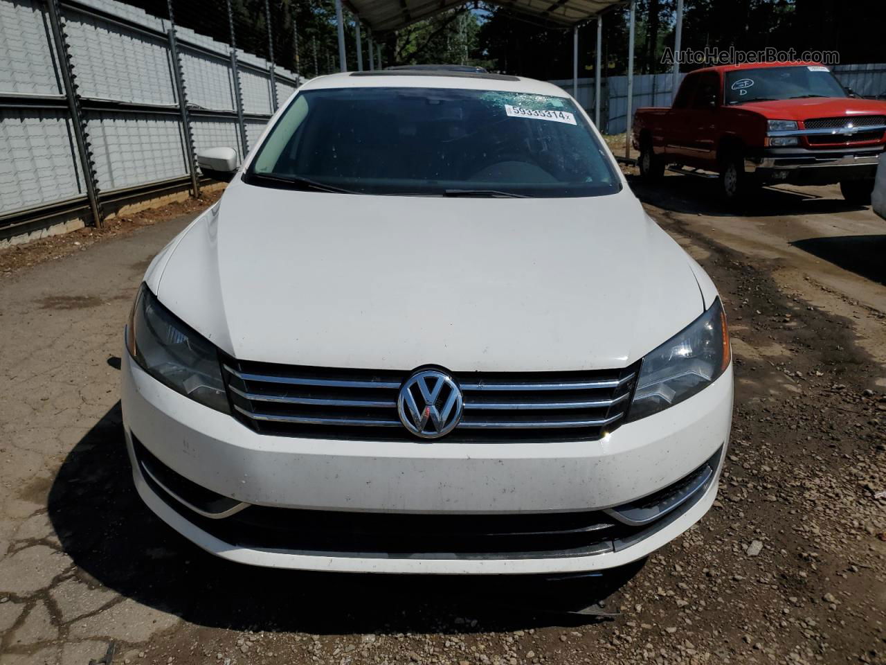 2013 Volkswagen Passat Se White vin: 1VWBP7A36DC035469