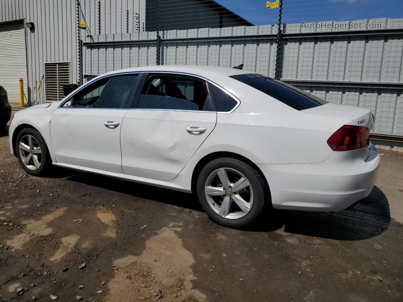 2013 Volkswagen Passat Se White vin: 1VWBP7A36DC035469