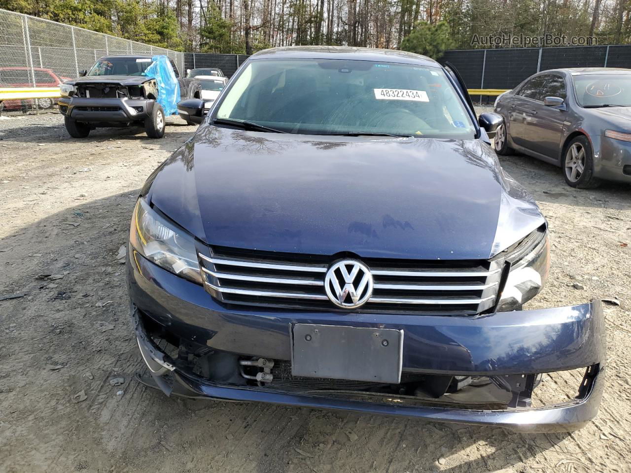 2013 Volkswagen Passat Se Blue vin: 1VWBP7A36DC073896