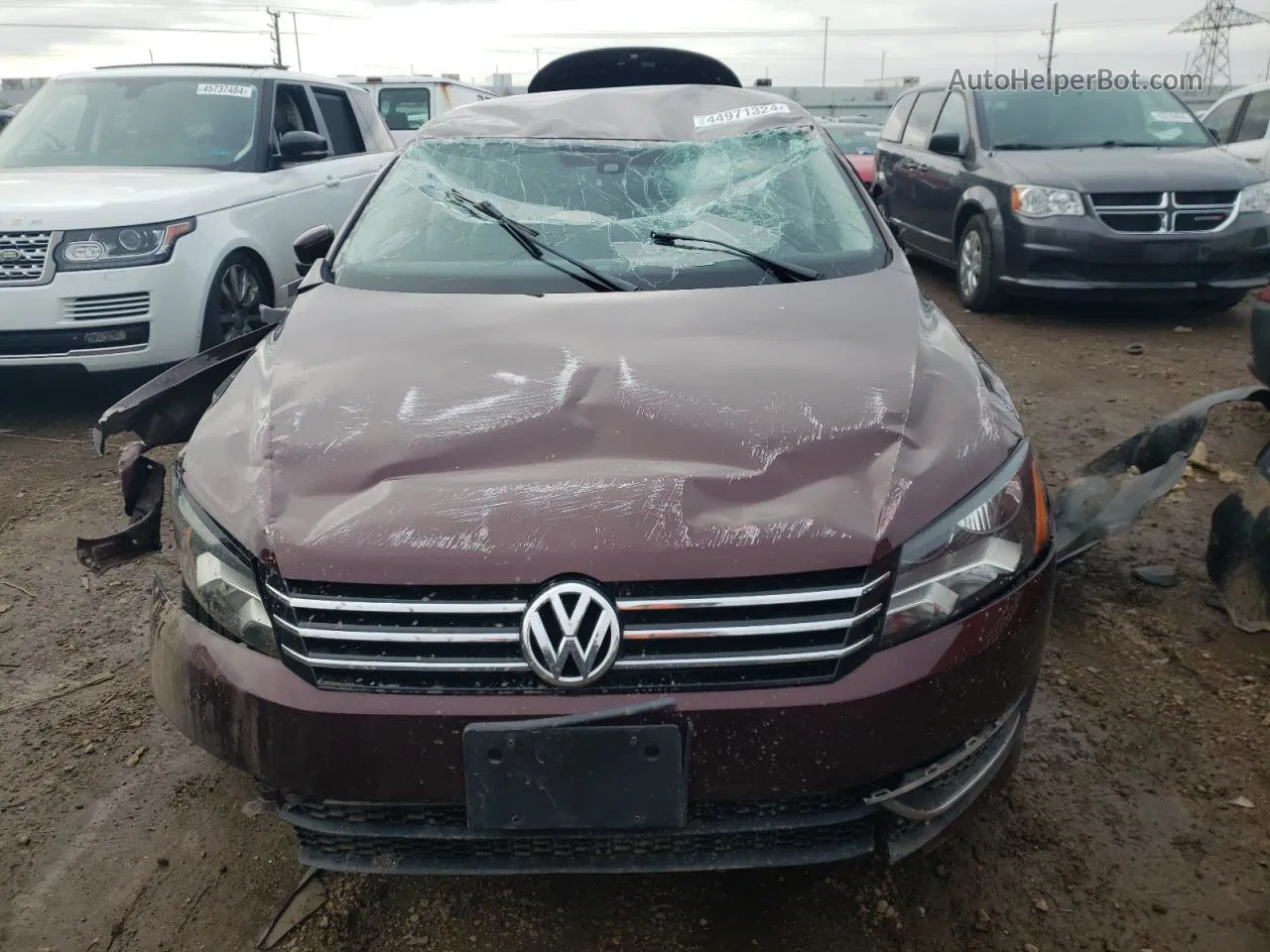 2013 Volkswagen Passat Se Red vin: 1VWBP7A36DC118240