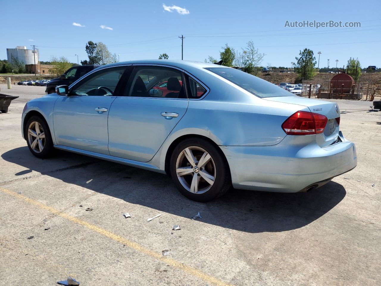 2013 Volkswagen Passat Se Синий vin: 1VWBP7A36DC128492