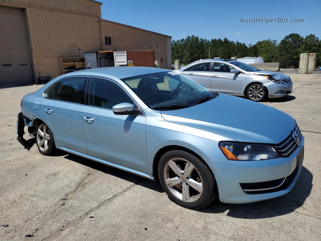 2013 Volkswagen Passat Se Blue vin: 1VWBP7A36DC128492