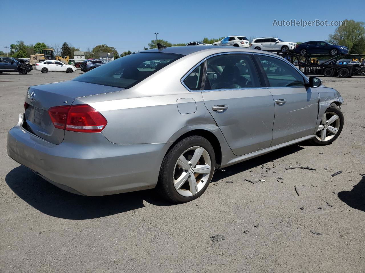 2012 Volkswagen Passat Se Silver vin: 1VWBP7A37CC003094