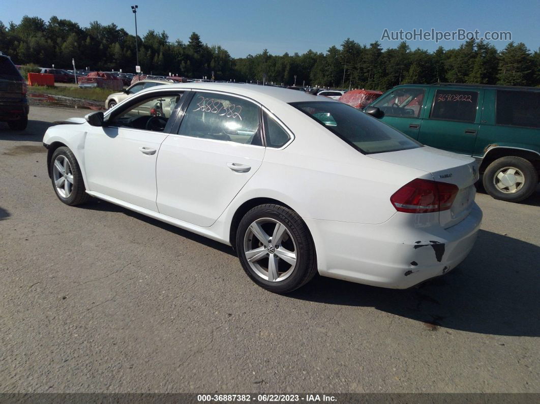 2012 Volkswagen Passat Se W/sunroof White vin: 1VWBP7A37CC021868