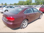 2012 Volkswagen Passat Se W/sunroof & Nav Pzev Maroon vin: 1VWBP7A37CC040548