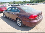 2012 Volkswagen Passat Se W/sunroof & Nav Pzev Maroon vin: 1VWBP7A37CC040548