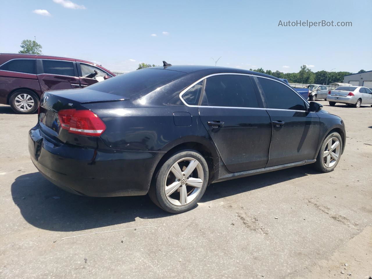 2012 Volkswagen Passat Se Black vin: 1VWBP7A37CC071962