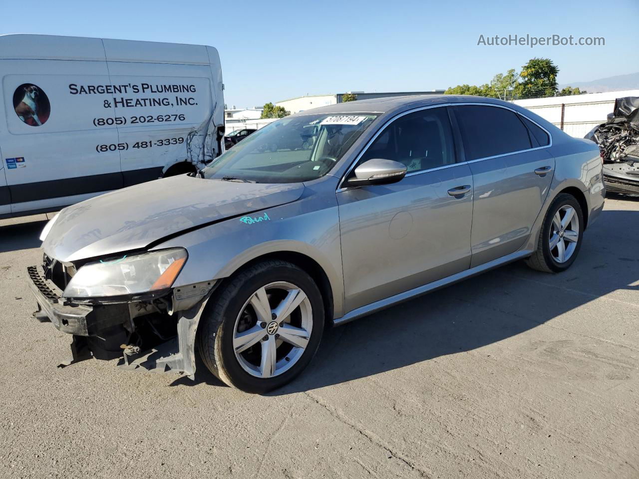 2012 Volkswagen Passat Se Beige vin: 1VWBP7A37CC084422