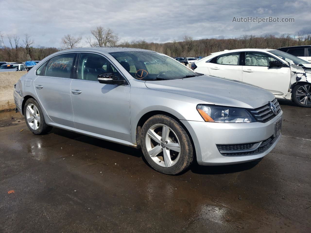 2013 Volkswagen Passat Se Silver vin: 1VWBP7A37DC029860