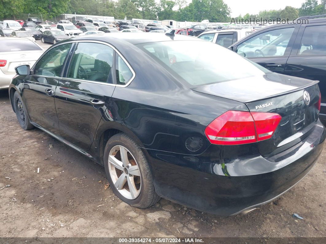 2013 Volkswagen Passat 2.5l Se Black vin: 1VWBP7A37DC030636