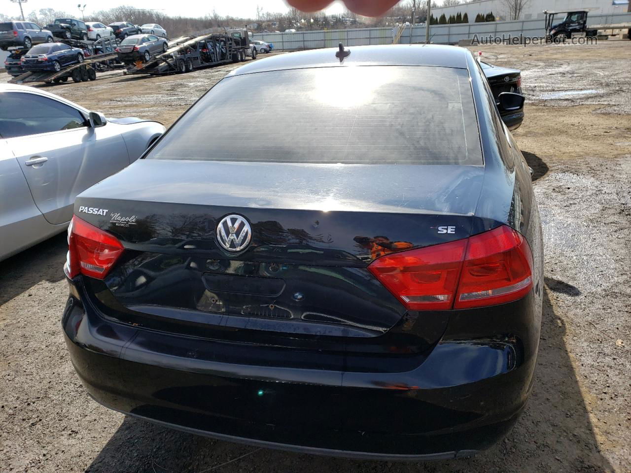 2013 Volkswagen Passat Se Черный vin: 1VWBP7A37DC052135