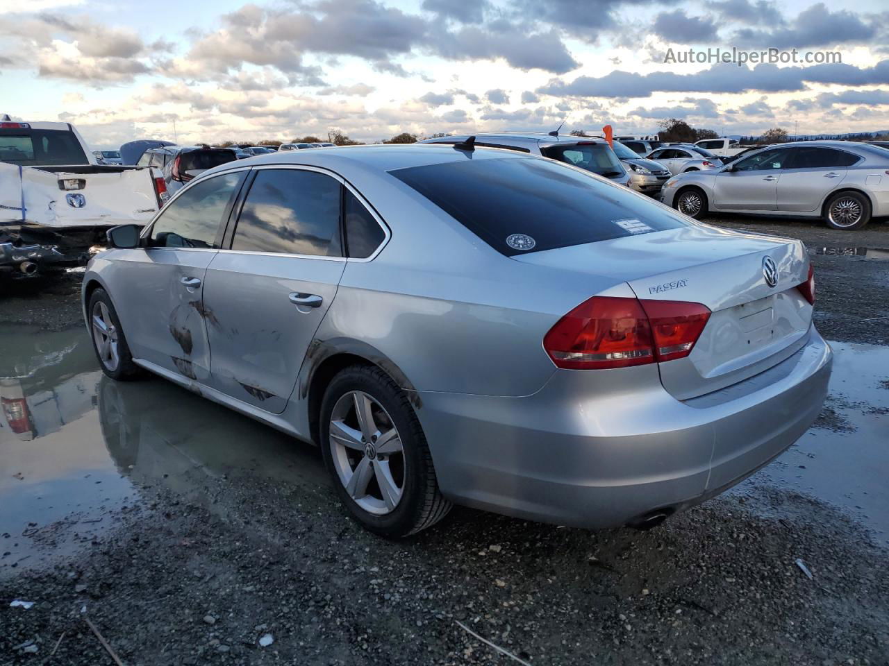 2013 Volkswagen Passat Se Silver vin: 1VWBP7A37DC067489