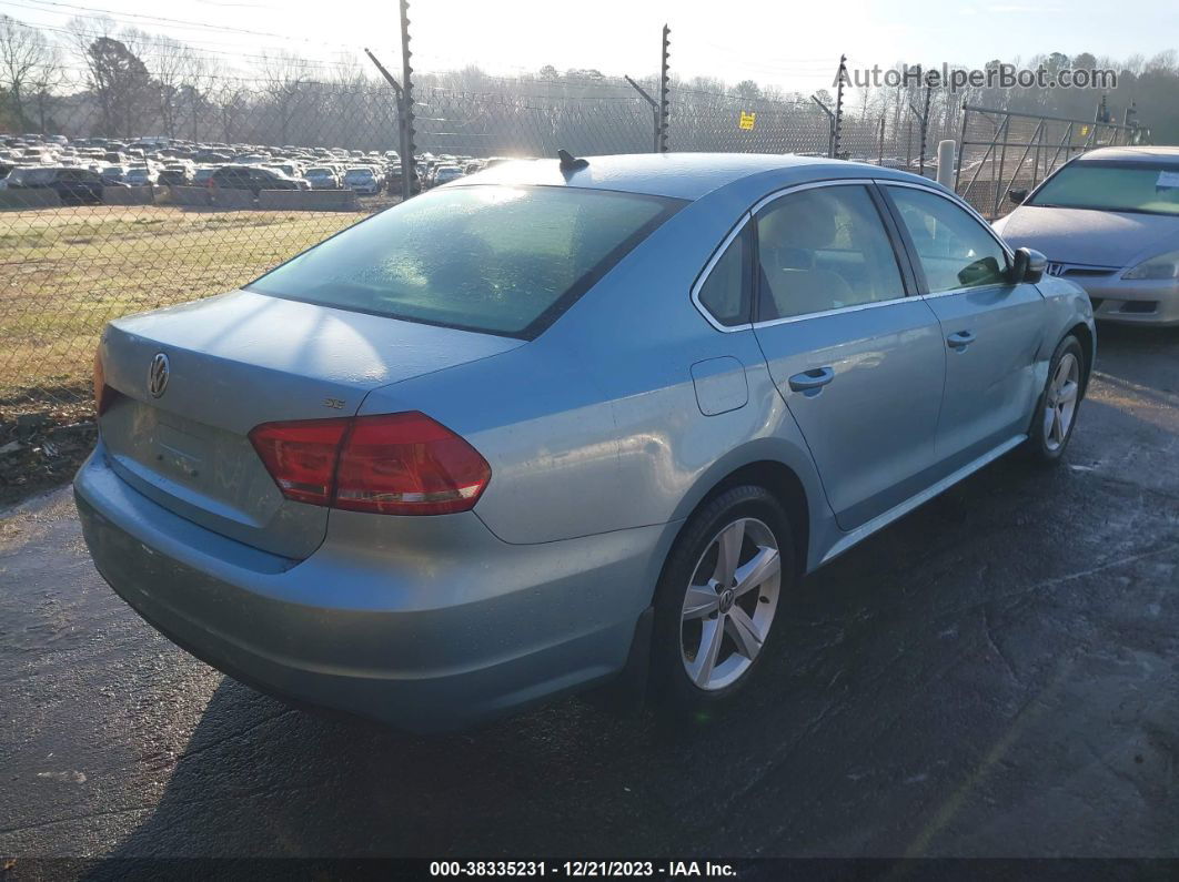 2013 Volkswagen Passat 2.5l Se Light Blue vin: 1VWBP7A37DC135094