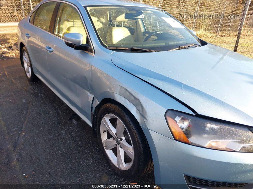 2013 Volkswagen Passat 2.5l Se Light Blue vin: 1VWBP7A37DC135094