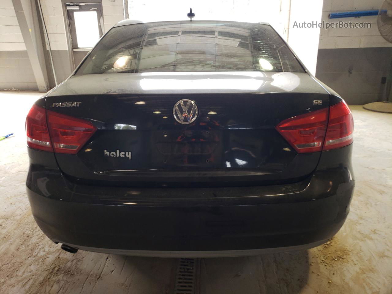 2012 Volkswagen Passat Se Черный vin: 1VWBP7A38CC009499