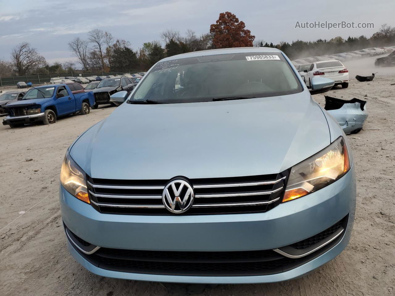 2012 Volkswagen Passat Se Blue vin: 1VWBP7A38CC028232