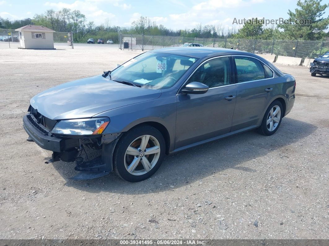 2012 Volkswagen Passat 2.5l Se Gray vin: 1VWBP7A38CC040039