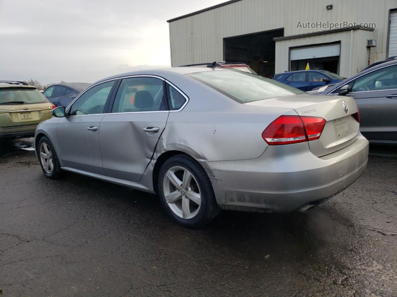 2012 Volkswagen Passat Se Silver vin: 1VWBP7A38CC044804