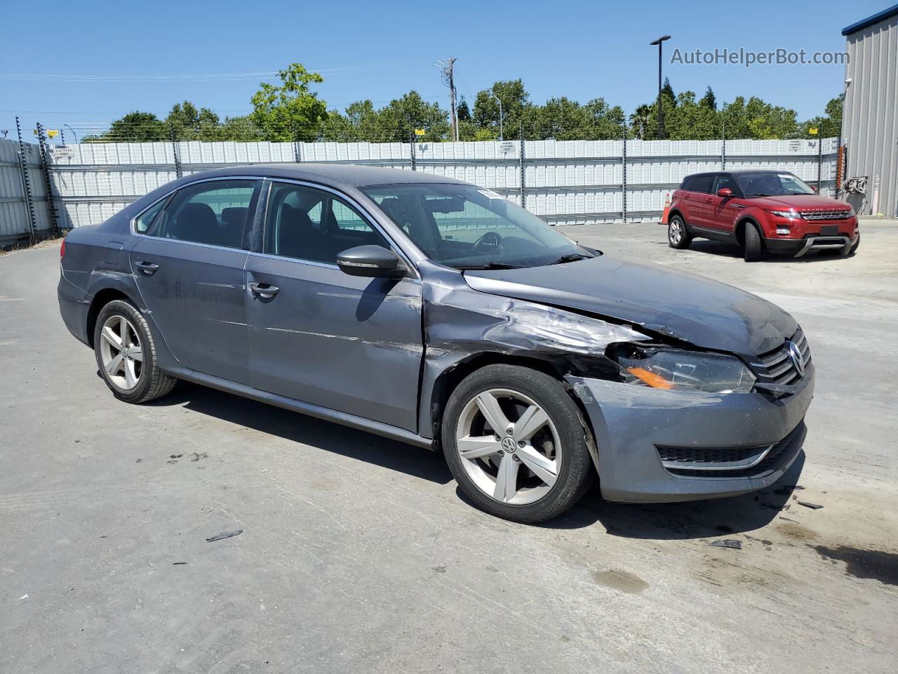 2012 Volkswagen Passat Se Серый vin: 1VWBP7A38CC053454