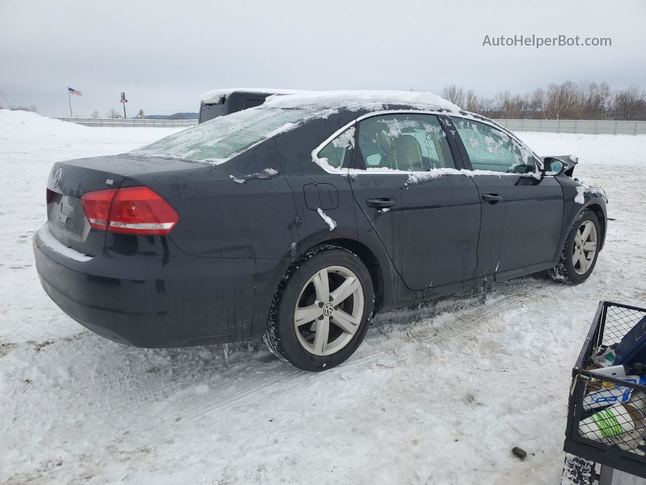 2012 Volkswagen Passat Se Black vin: 1VWBP7A38CC072330