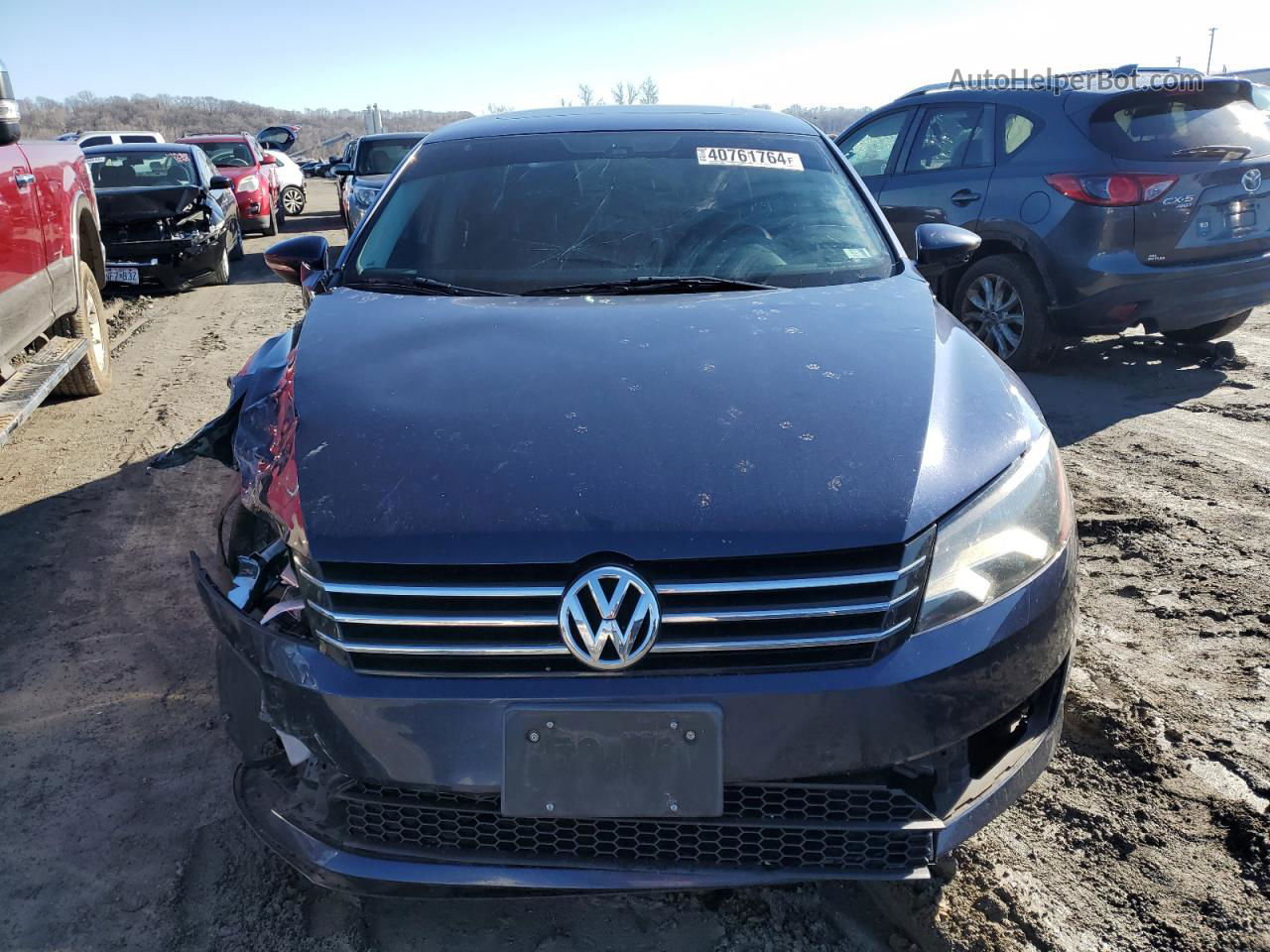 2012 Volkswagen Passat Se Blue vin: 1VWBP7A38CC090858